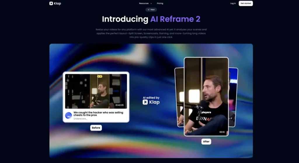 Klap-Turn videos into viral shorts