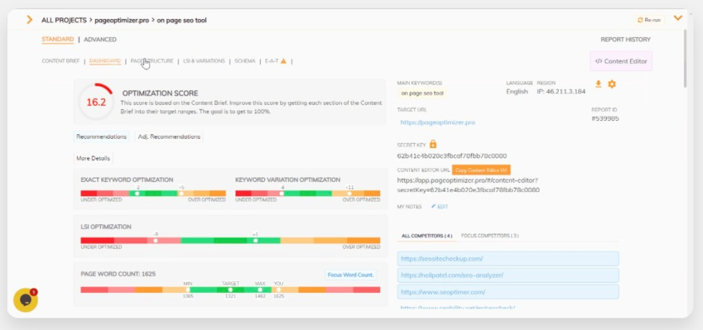 PageOptimizer Pro is most compelling when the buyer wants a dedicated on-page SEO system instead of a broader content platform.