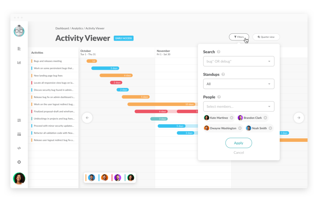Geekbot — best for async team updates