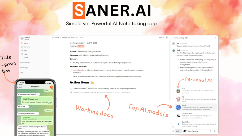Saner.AI - AI Personal Assistant for ADHD