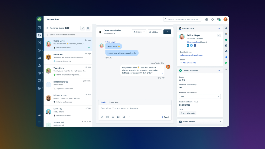 Freshchat — best for customer-facing team