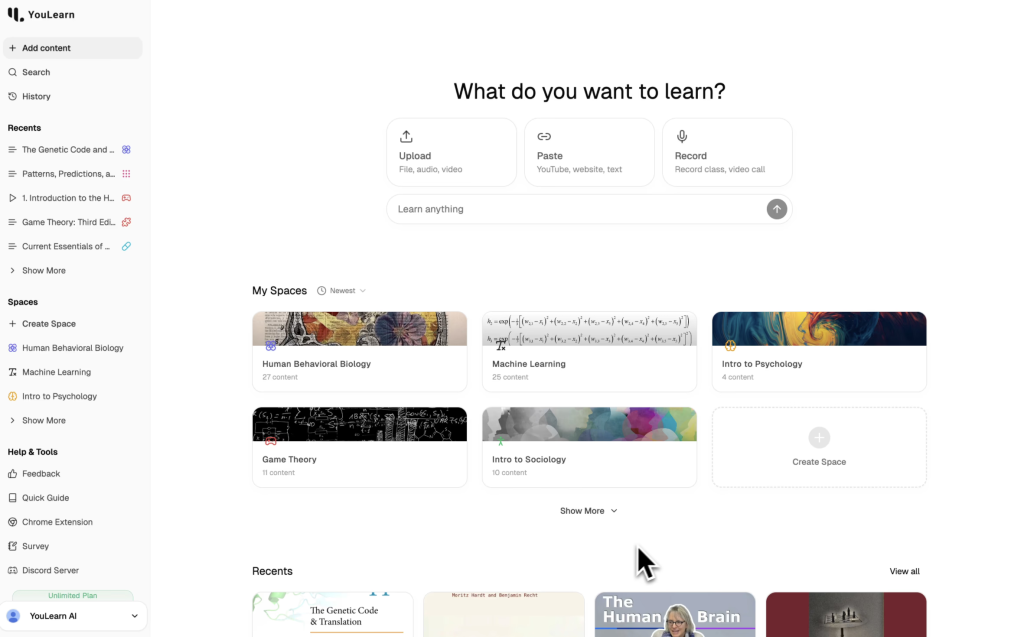 YouLearn AI - Learn from an AI tutor