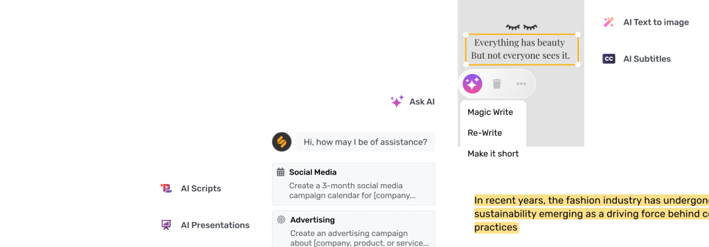 Simplified combines AI design, writing, video, collaboration, and social workflow