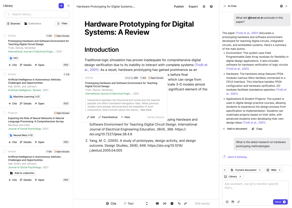 Jenni AI - AI writing tools for beginners