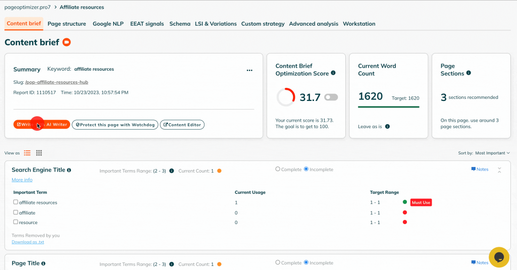 PageOptimizer Pro - Best for: precision-focused on-page tuning.