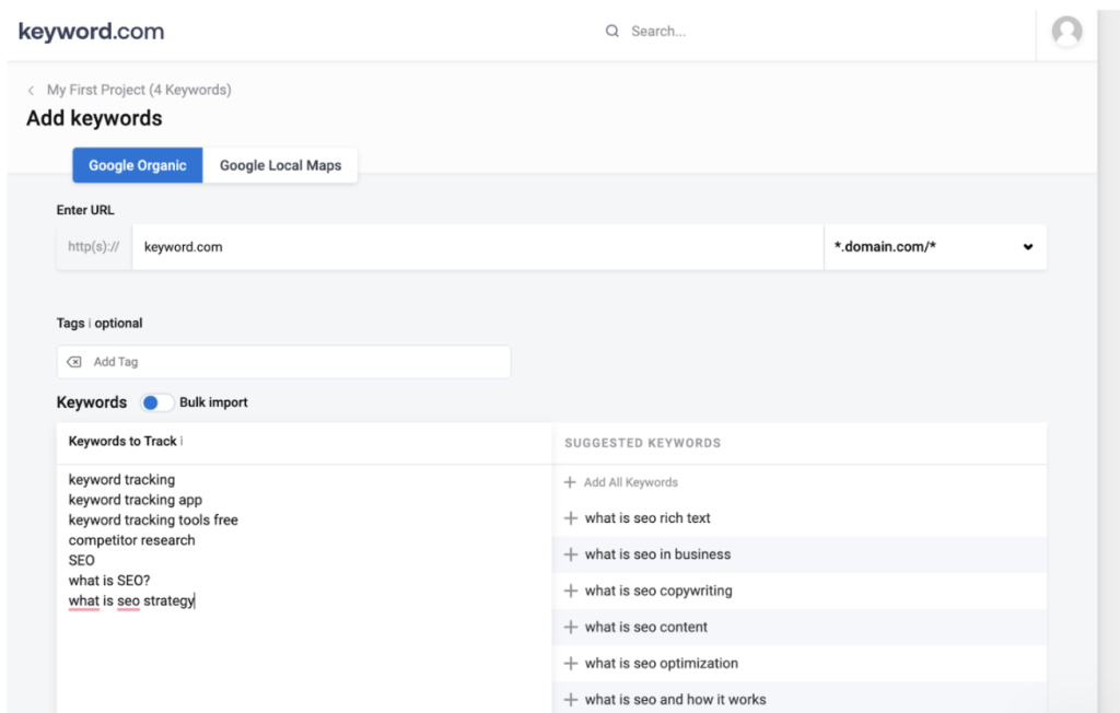 Keyword.com - AI search visibility tracking.